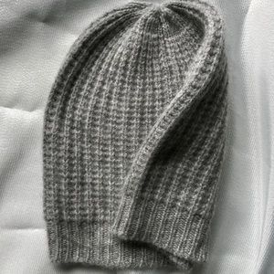Light Gray Cashmere Beanie